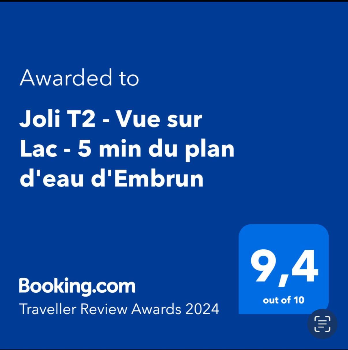 Joli T2 - Vue Sur Lac - 5 Min Du Plan D'Eau D'Embrun Baratier Exterior photo